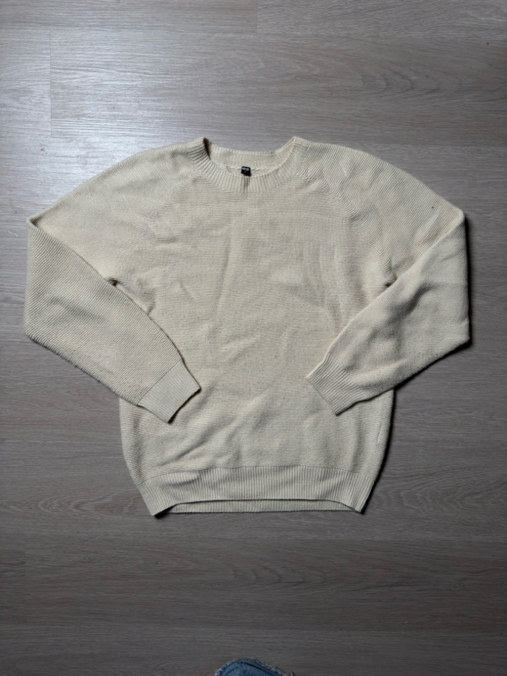 Uniqlo Men's Crewneck Sweater in Cream